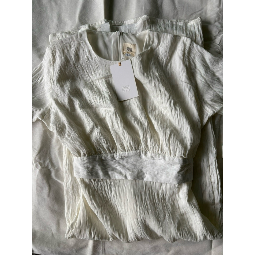 Dress Putih Pafon [new - jual murah karena pas dipake ga cocok]