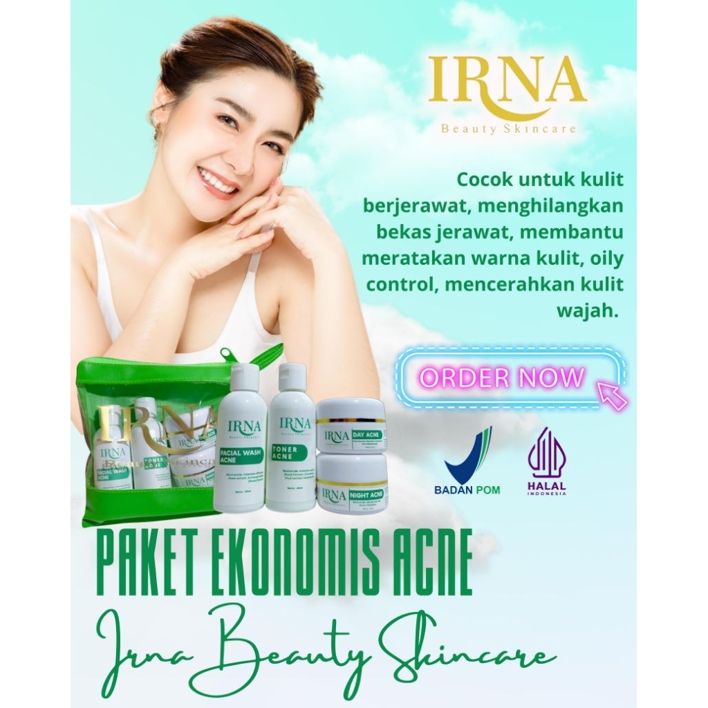 IRNA BEAUTY SKINCARE glow paket Ekonomis acne
