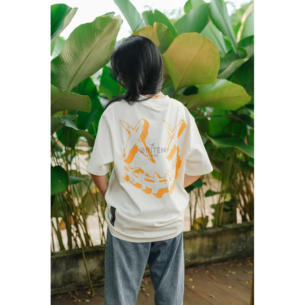 Ricky Is Clown Vintage Smiley Tee White Original / Baju Kaos RickyisClown Authentic