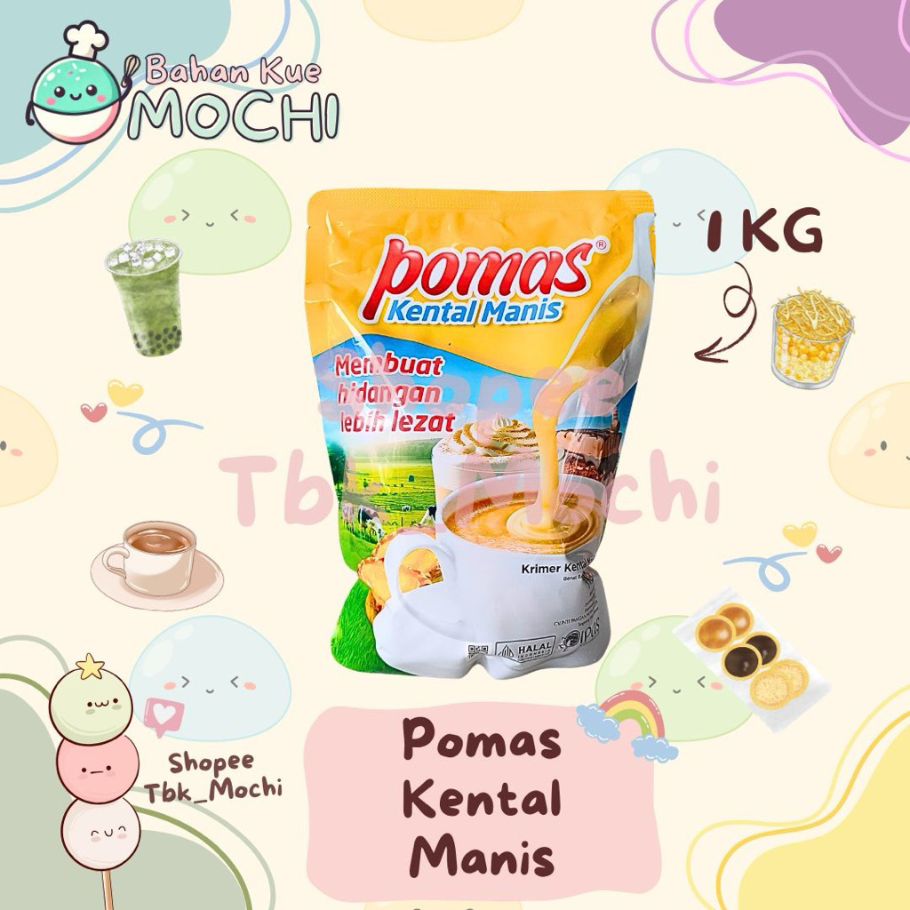 

Susu Kental Manis Pomas 1kg / Susu Pomas Pouch 1KG / SKM / Susu Krimer Kental Manis Pomas