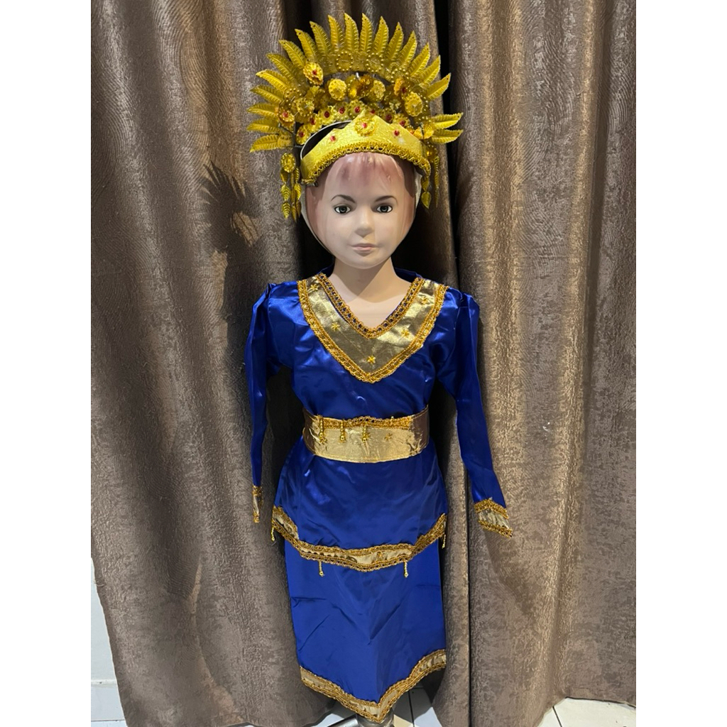 Baju Tari Anak-anak Minang Ukuran Tk Include Sunting Baju adat padang anak perempuan pakai sunting /