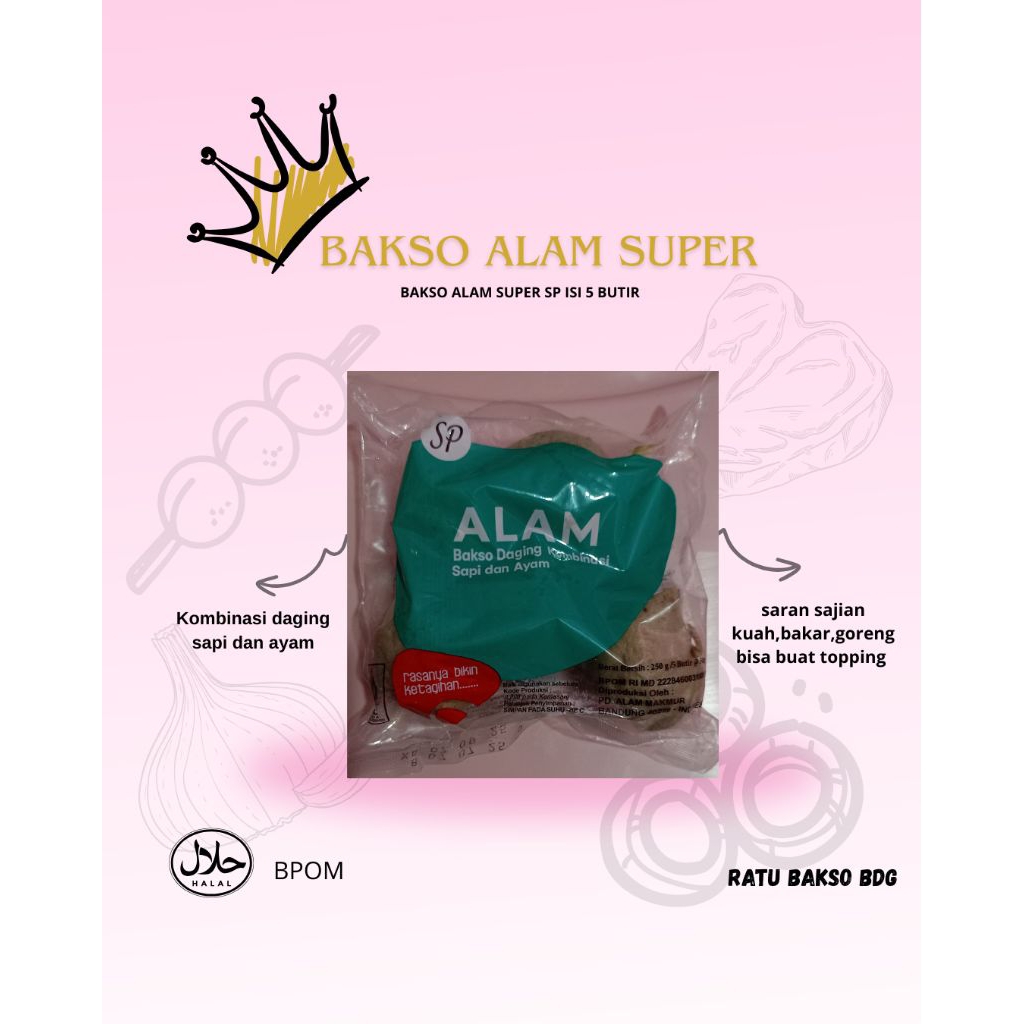 

bakso alam super urat sp isi 5 butir