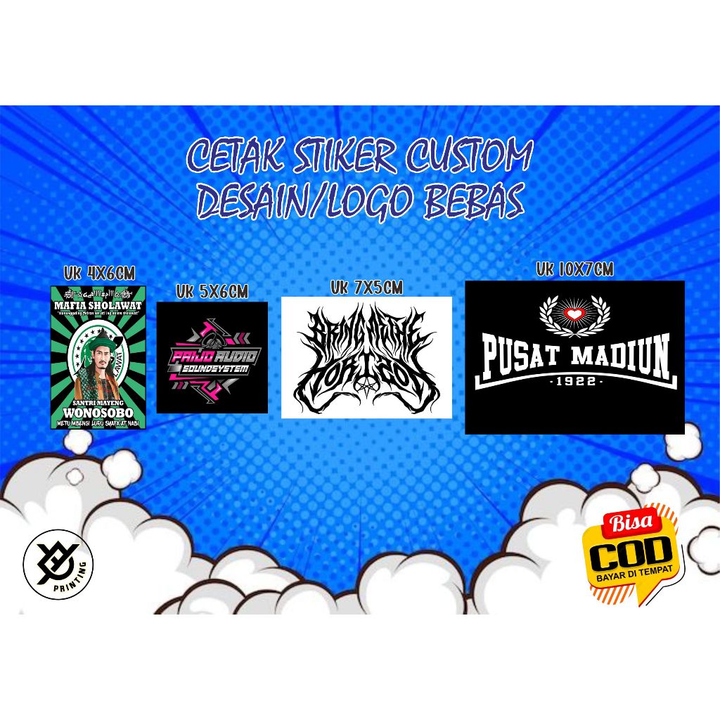 

CETAK STIKER GLOSY CUSTOM DESAIN SESUKA KALIAN SENDIRI GUYS!!!