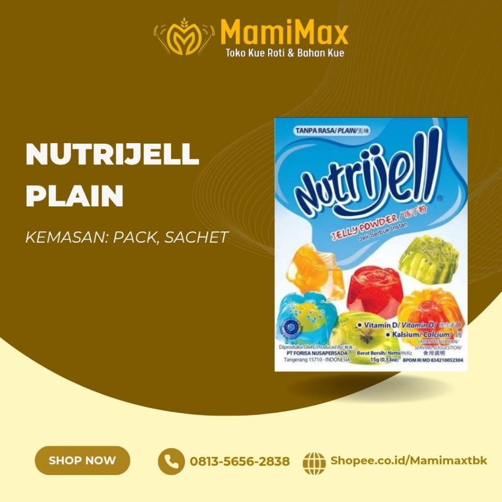 

NUTRIJELL PLAIN 1 BOX ISI 12 SACHET