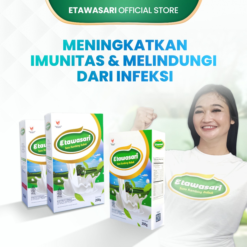 

Etawasari Susu Meningkatkan Imunitas dan Melindungi dari Infeksi - 200 Gram (3 box)