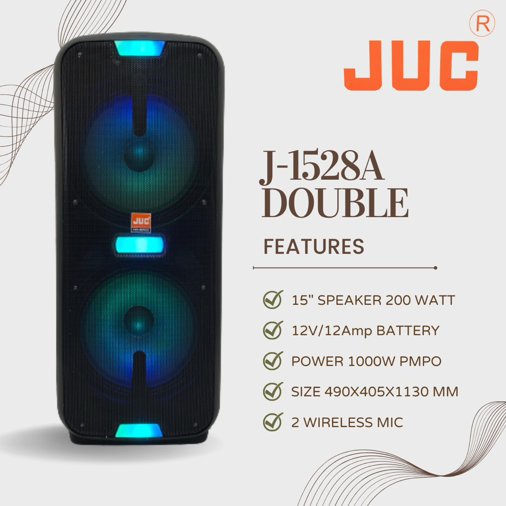 JUC J-1528A Double Speaker 15 Inch - 1000W PMPO