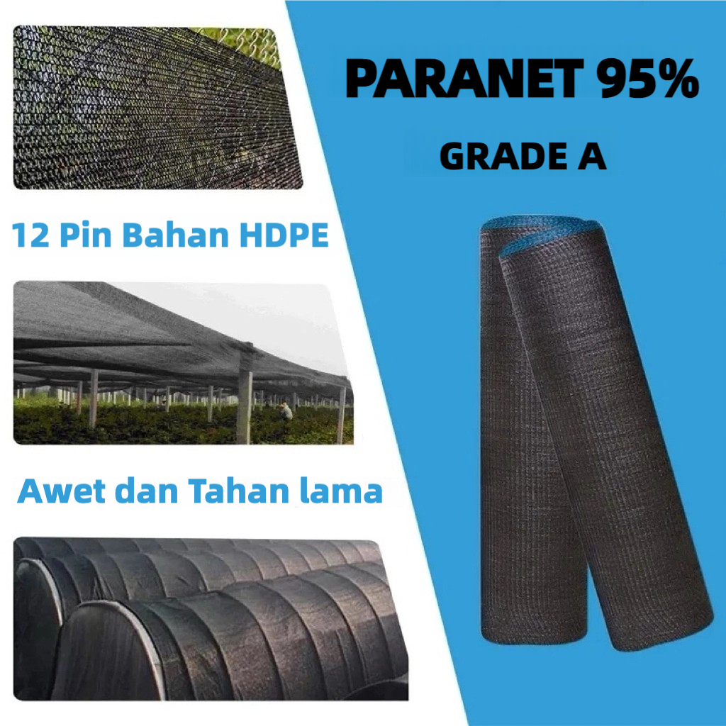 PARANET 95% GRADE A |ANTI UV| SHADE NET|JARING PENUTUP TANAMAN Lebar 1/2/3/5/6M-Eceran 1M