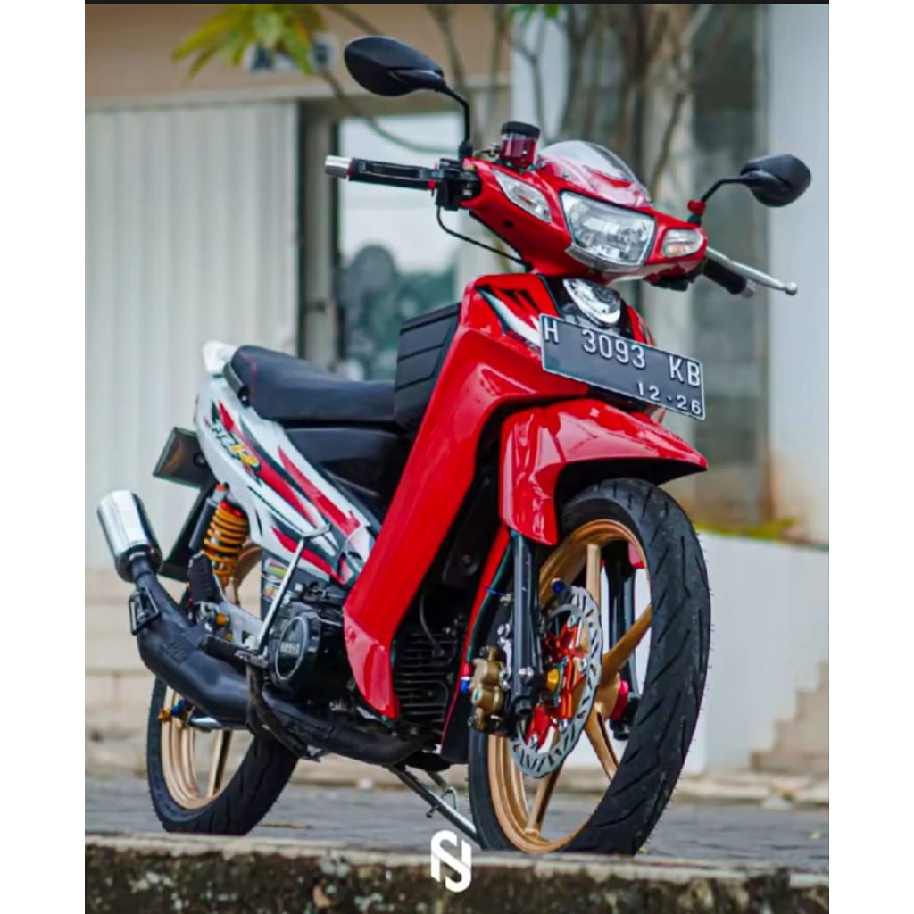 Striping lis sticker standar ori Yamaha FIZ R Millenium Merah Striping F1ZR Millenium Sticker fiz r 