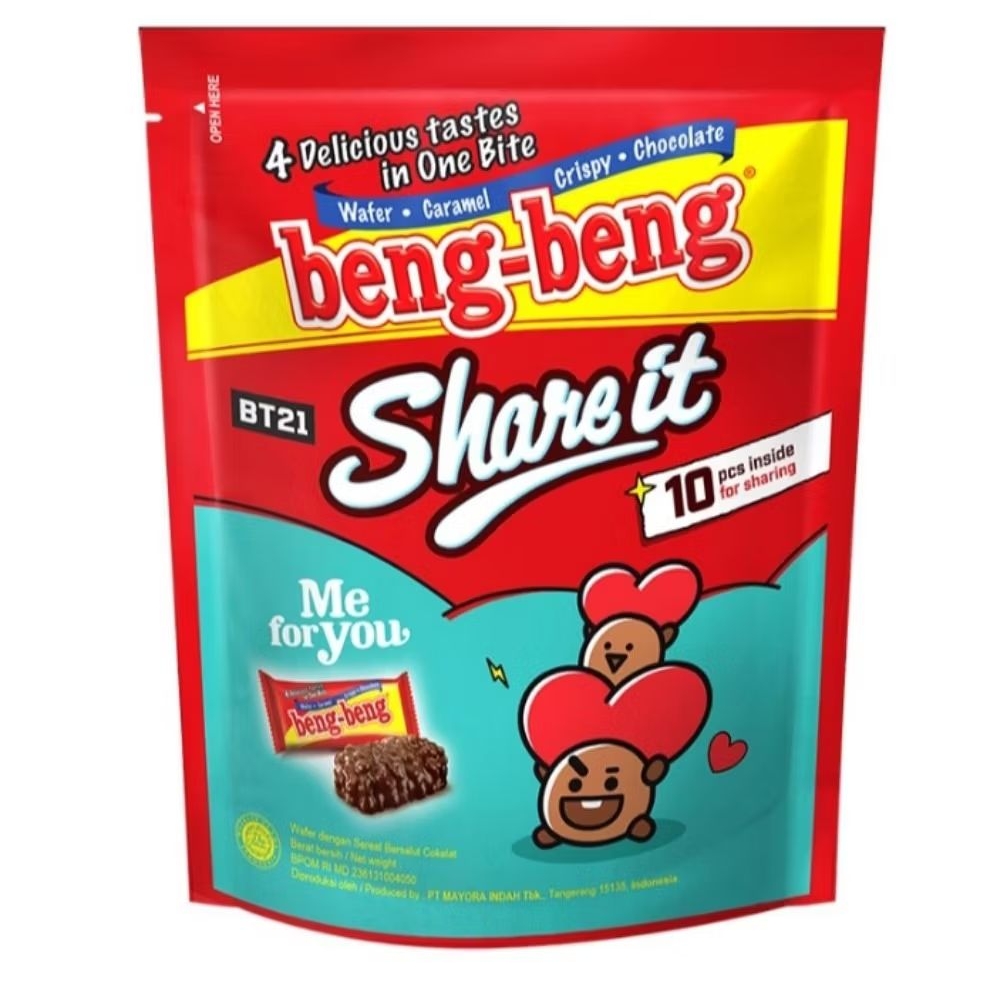 

Beng Beng Share It Wafer Rice Krispi Cokelat 10×8 g