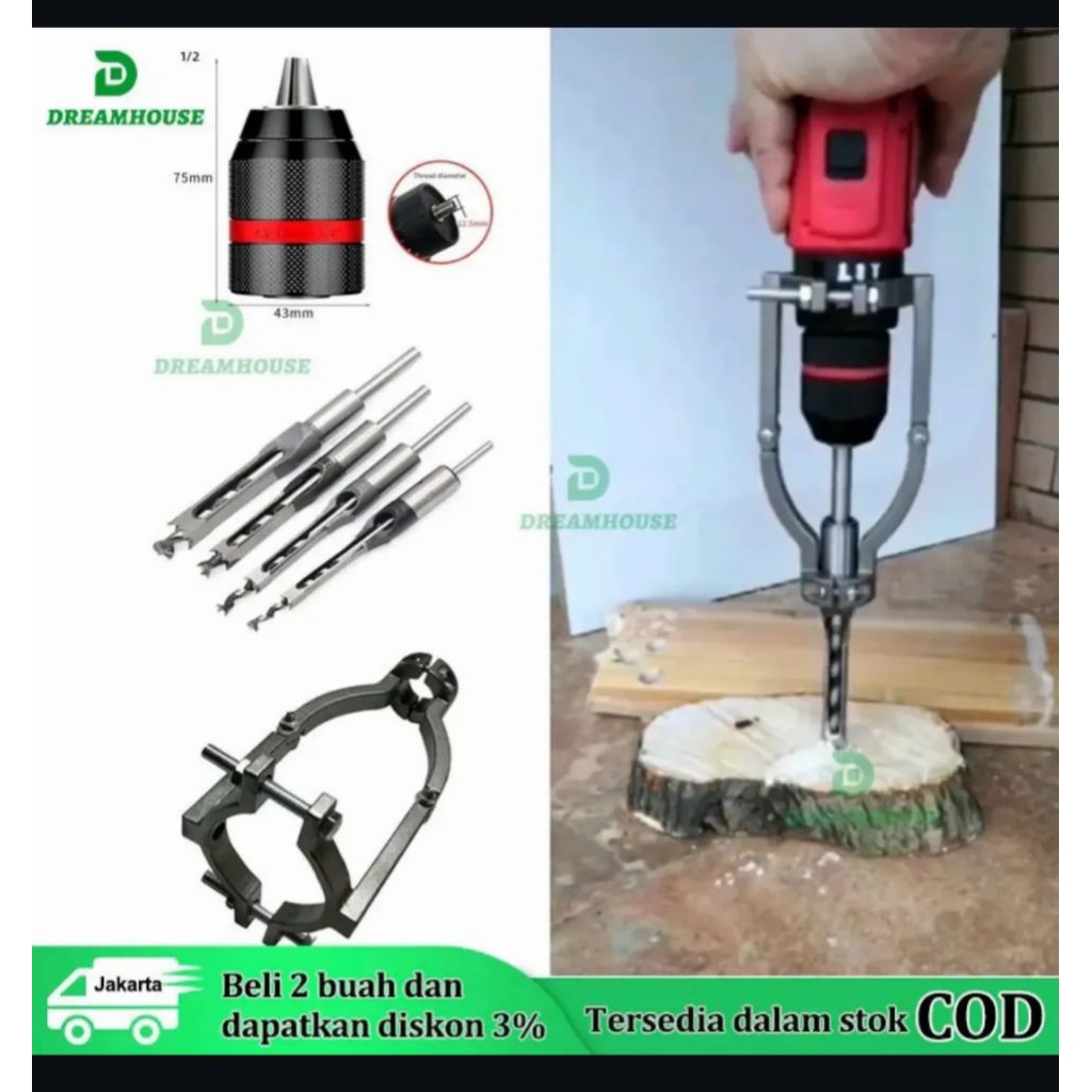 adaptor mata bor bobok kayu/breket mata bor/alat bobok kayu