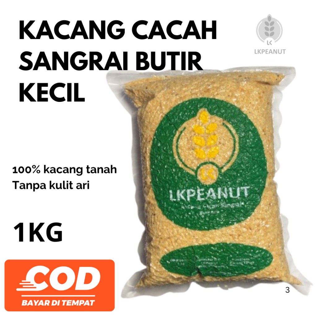 

KACANG TANAH CACAH SANGRAI BUTIR KECIL 1KG