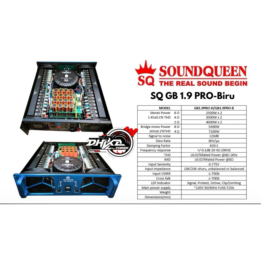 POWER AMPLIFIER SOUNDQUEEN GB 1.9 PRO BARU ORIGINAL / Power Soundqeen GB 1.9 peo class GB ORIGINAL /