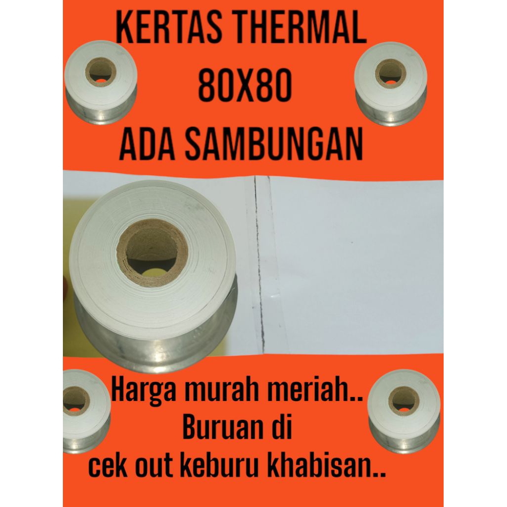 

Kertas Thermal 80x80 Ada Sambungan Untuk Mesin Kasir & POS
