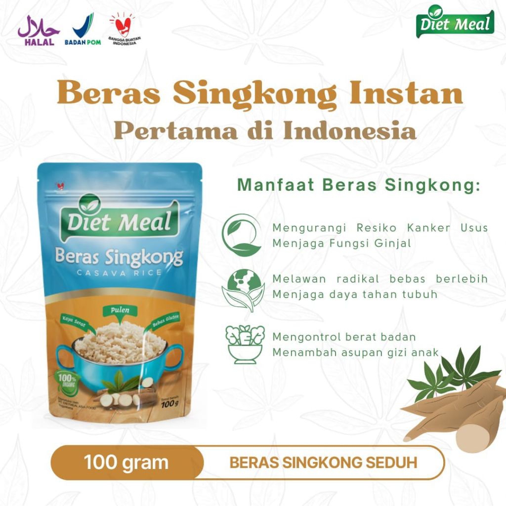 

Beras Singkong Instam seduh 100 gram dietmeal