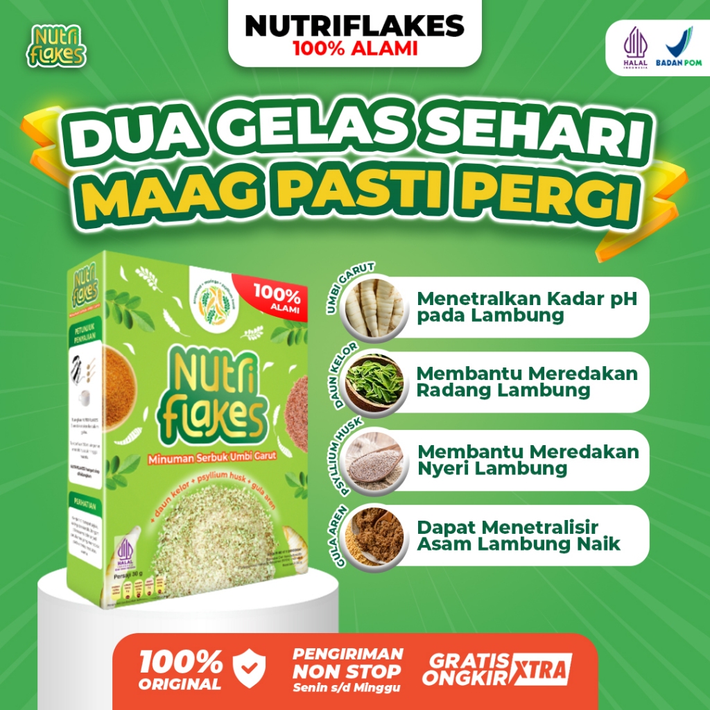 

Atasi Asam Lambung, Maag, Gerd – Sereal Umbi Garut Herbal BPOM