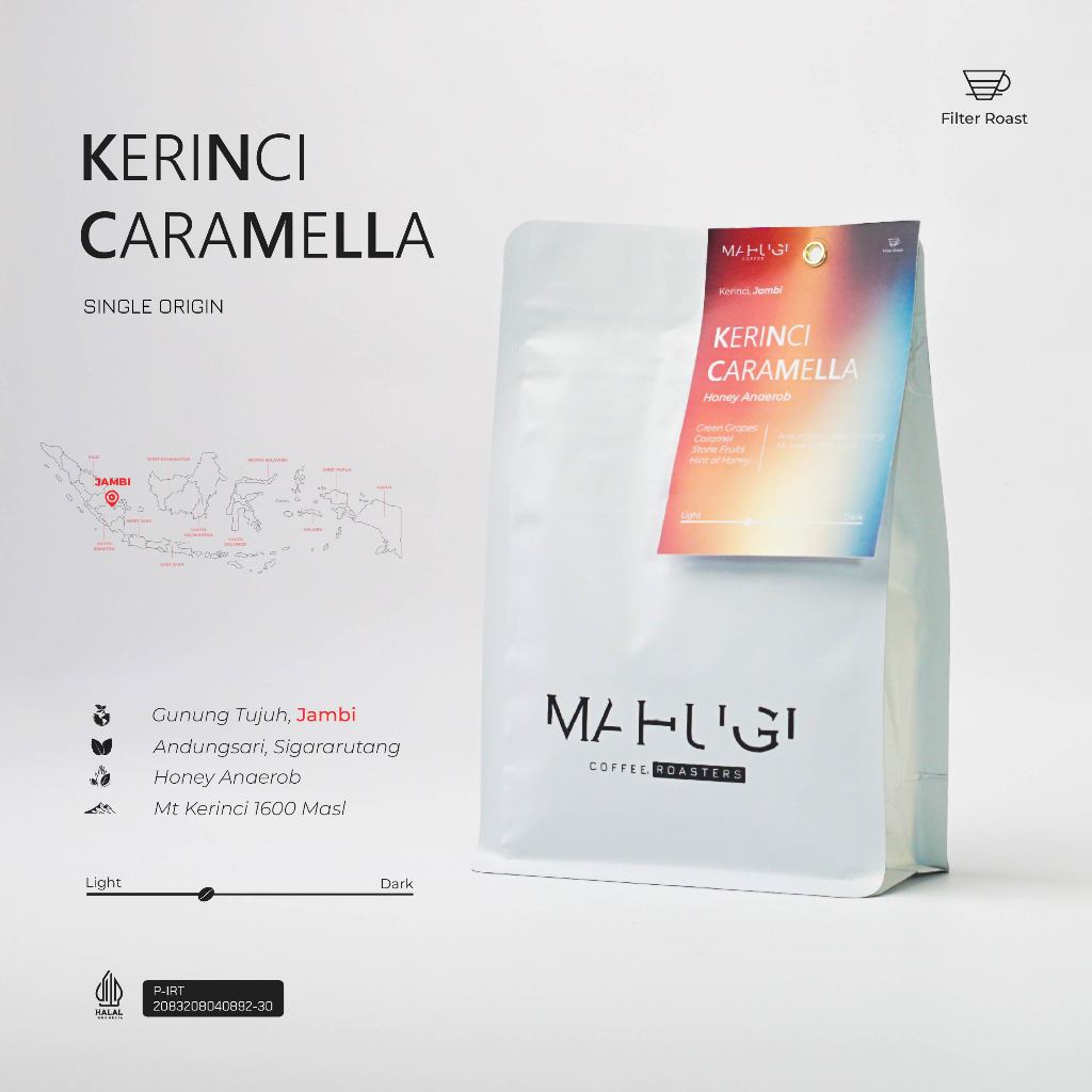 

Mahugi Coffee COE Series Kerinci Caramella - Honey Anaerobic - Biji Kopi Arabika Speciality
