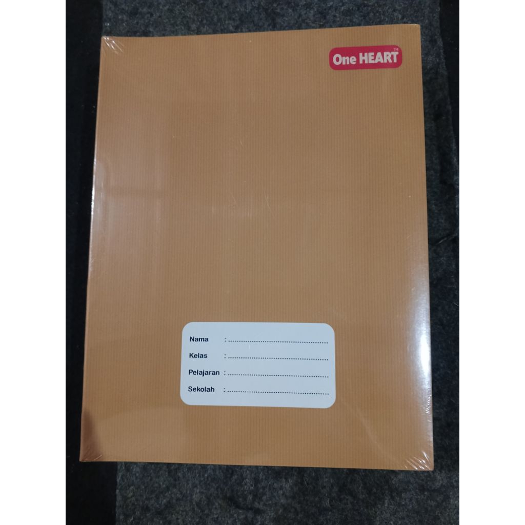 

Buku Tulis A5 Kraft Cover sampul coklat 38 Lembar ONE HEART isi (10pcs), Buku sekolah Kraft KWARTO