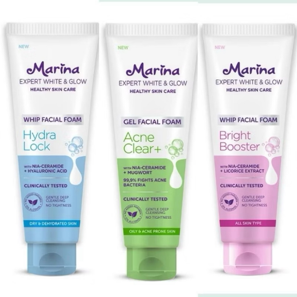 Marina Expert White & Glow Whip Facial Foam 50ml | Marina Facial Foam 50ml