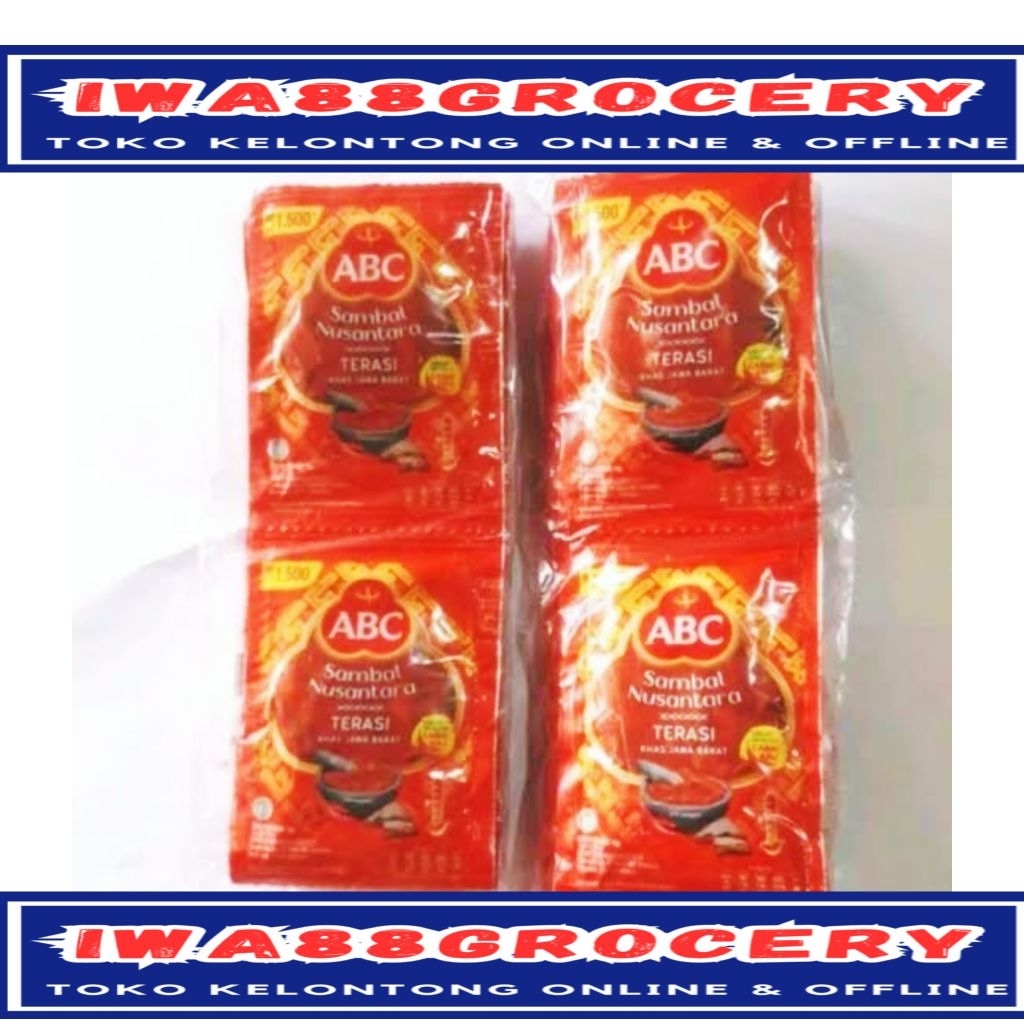

ABC sambal terasi kemasan sachet 1 renceng