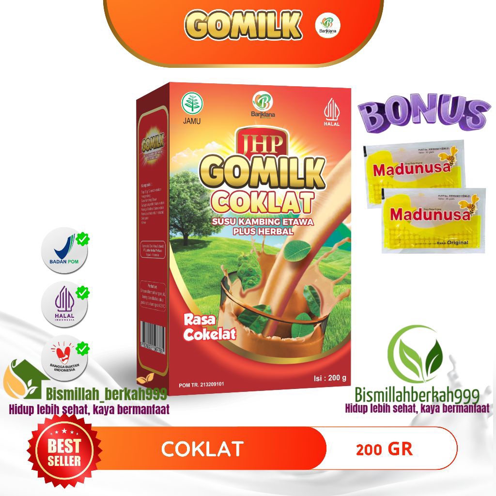 

Gomilk 200g – Susu Kambing Etawa Herbal | Tambah Nafsu Makan, Imunitas, Pencernaan, Tulang