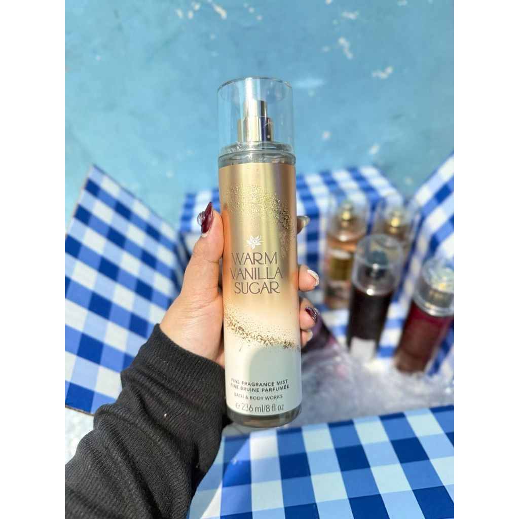 parfum bbw WARM VANILLA SUGAR 236ml/gingham/butterfly&/dark velvet oud original.