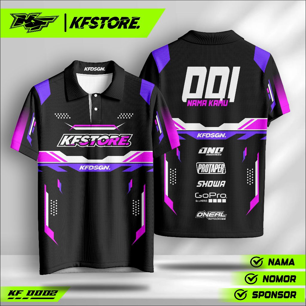 Kaos Racing Custom – Jersey Balap Motor Bisa Desain dan Nama Sendiri