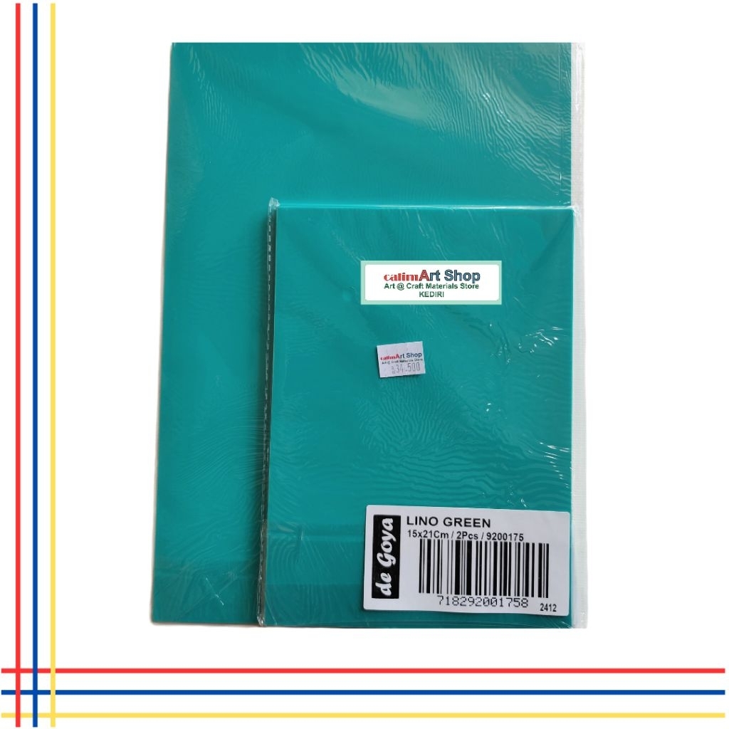 

De Goya Karet Lino Hijau Uk A5 & A4 / Karet Cukil