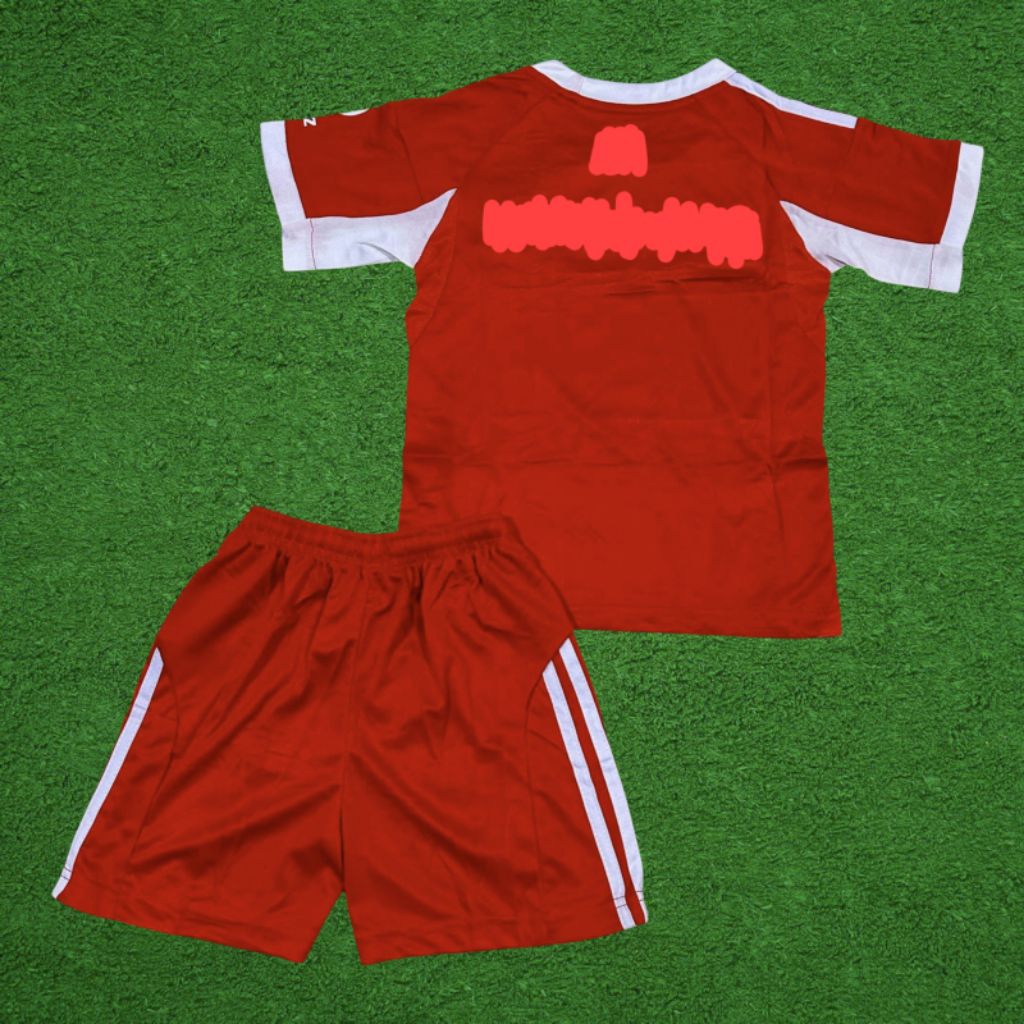 Kids Jersey Bola Merah Klub Sepakbola Bavaria 2025/2026 Grade Ori plus Nameset Polyflex Sablon Nama 