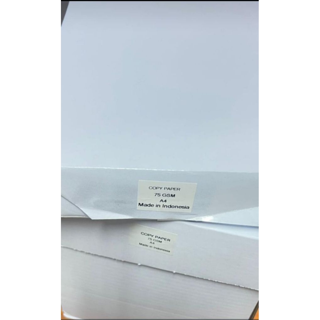 

Kertas HVS A4 75gr 1rim Non Brand Polos TERMURAH Kualitas Bagus