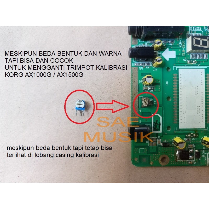 Trimpot Persamaan Kalibrasi pedal wah volume korg AX1000G AX1500G