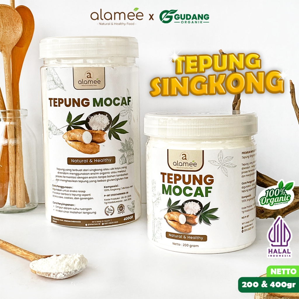 

ALAMEE Tepung Mocafine Gluten Free Tepung Singkong Sehat Rendah Gula High Fiber 400gr