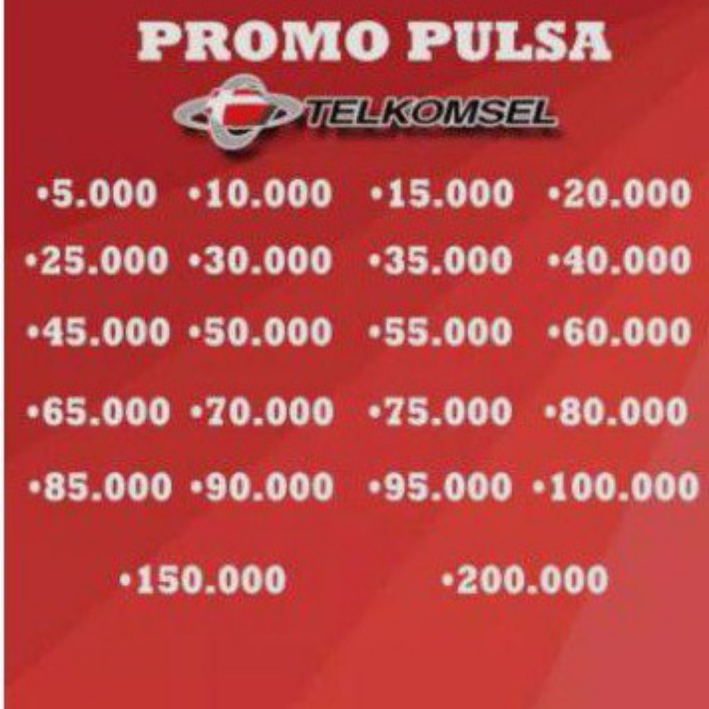 PROMO Pulsa Telkomsel Reguler & Tf Proses Cepat
