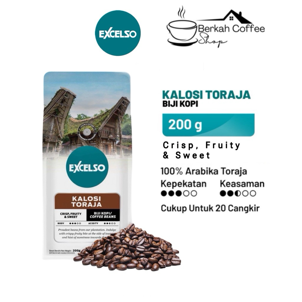 

Excelso Biji Kopi KALOSI TORAJA 200gram