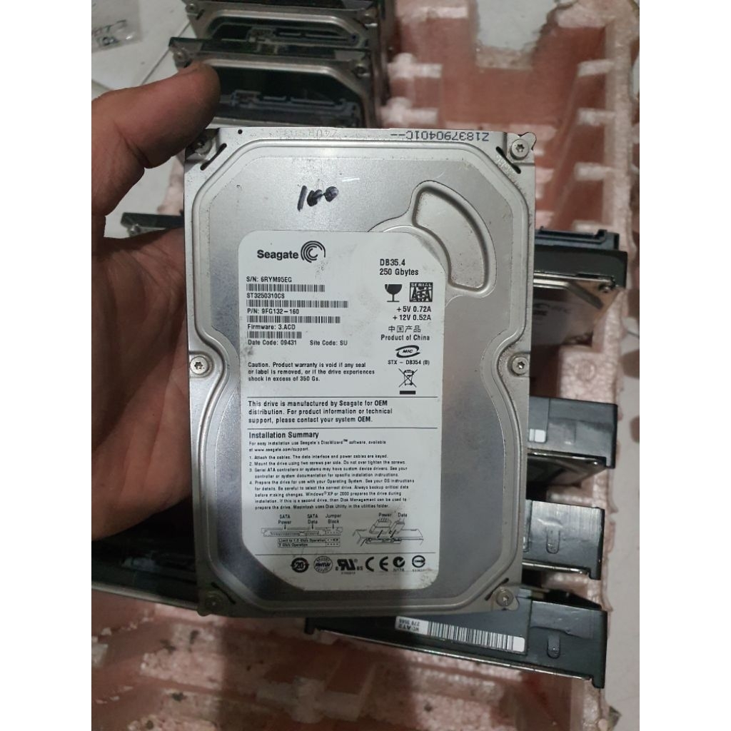 hardisk pc 250gb, hdd komputer 250gb normal