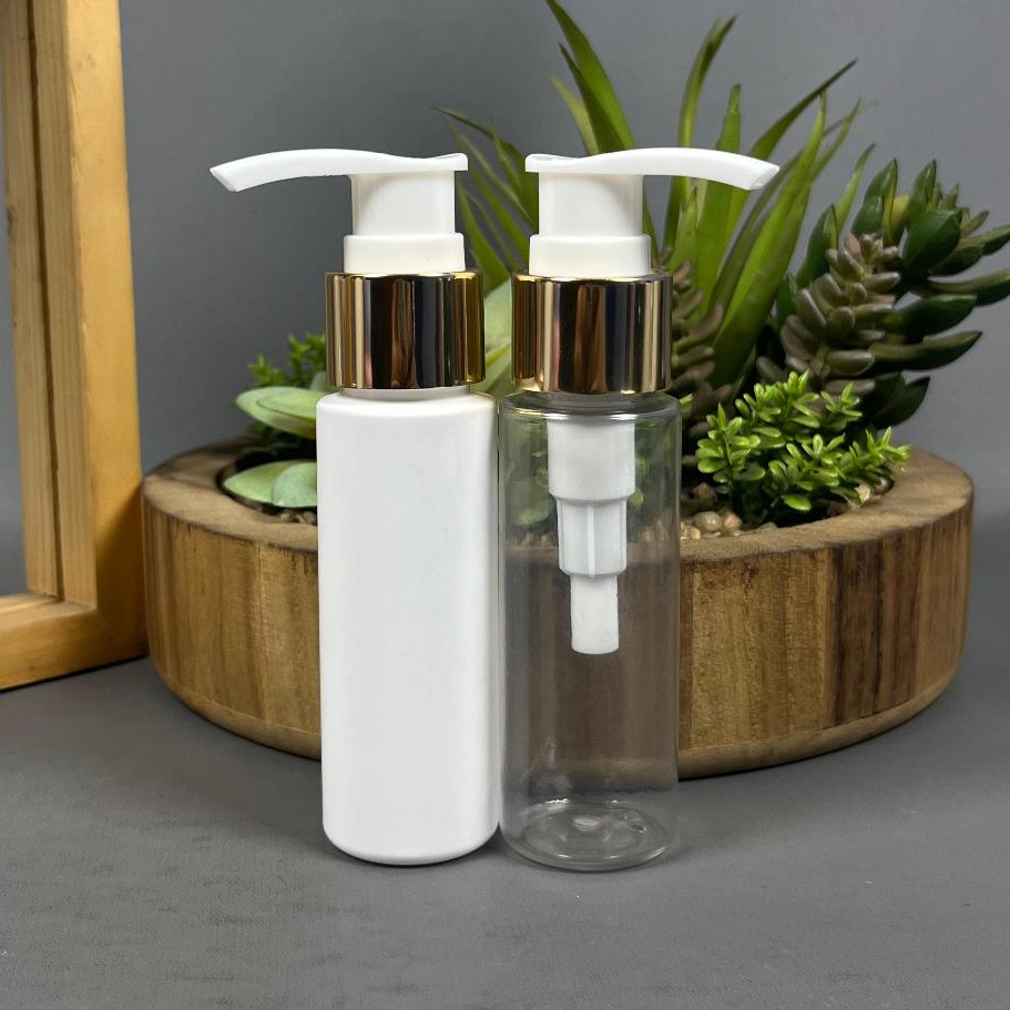 Botol Lotion Pump 50 Ml / Botol Pet 50 Ml RF - Tutup Pump Gold / Botol Pump 50 Ml / Botol Sabun 50 M