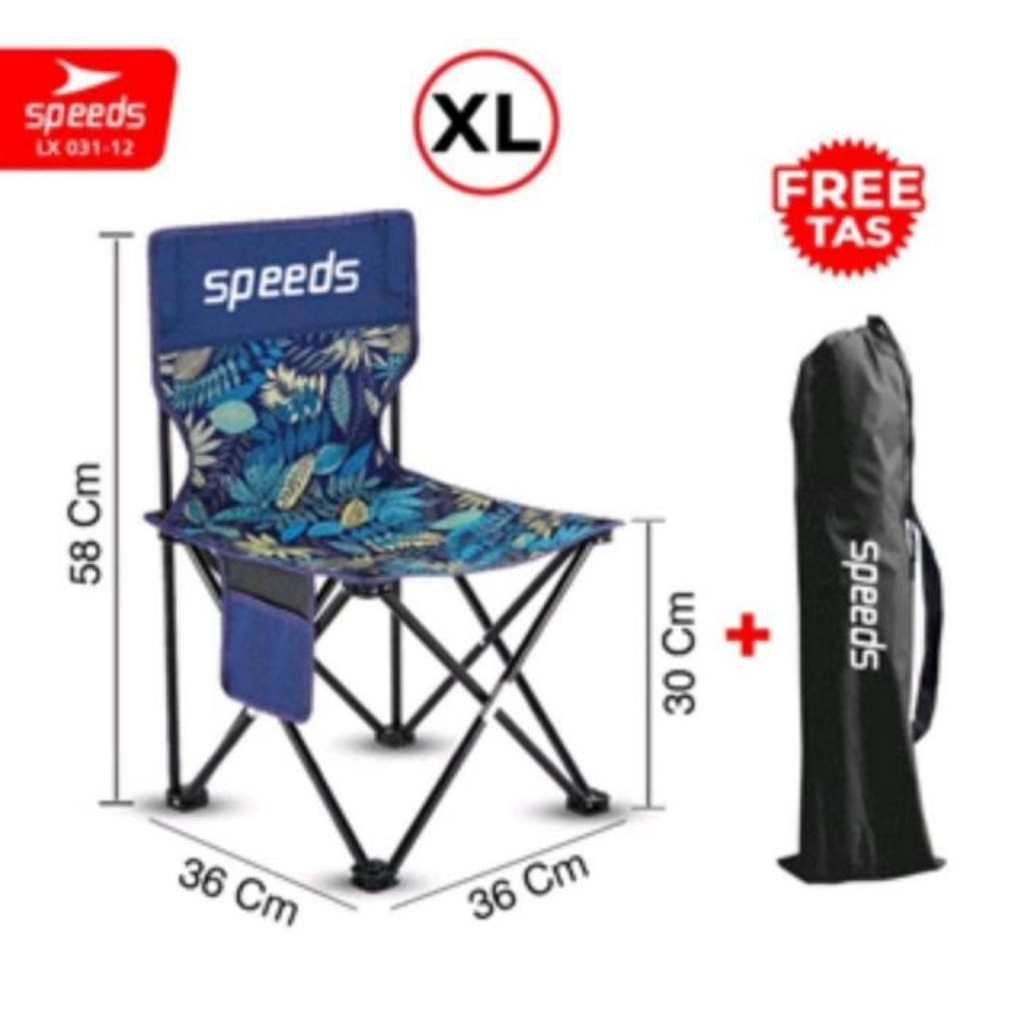Kursi Lipat Speeds XL Biru