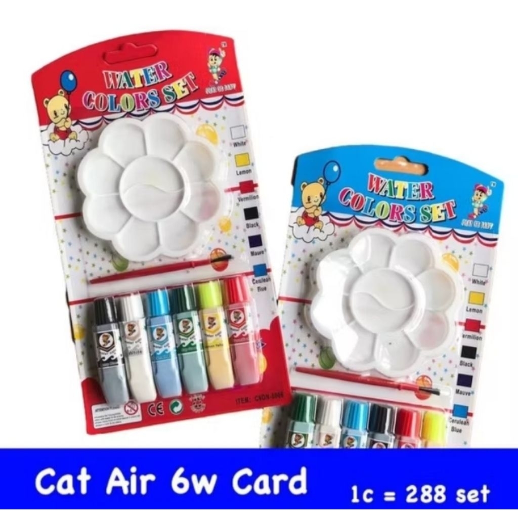 

( 1set ) Cat air 6 warna sudah termasuk palet dan kuas