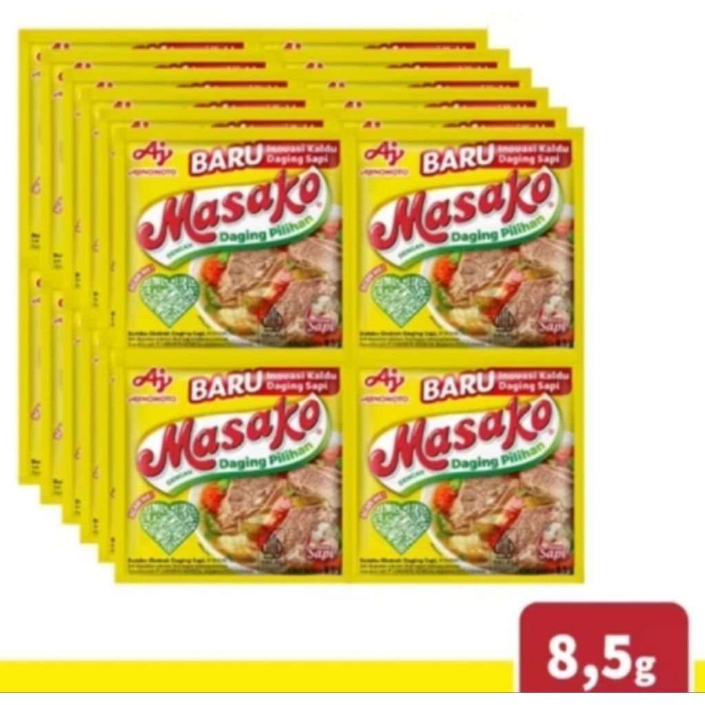 

Masako Sapi Penyedap Rasa 8.5 gram isi 12pcs (1 renteng)