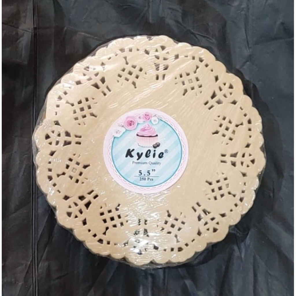 Tatakan Toples | Paper Doyleys| Doilies Paper Kraft Coklat Uk.5,5 isi 250 pcs