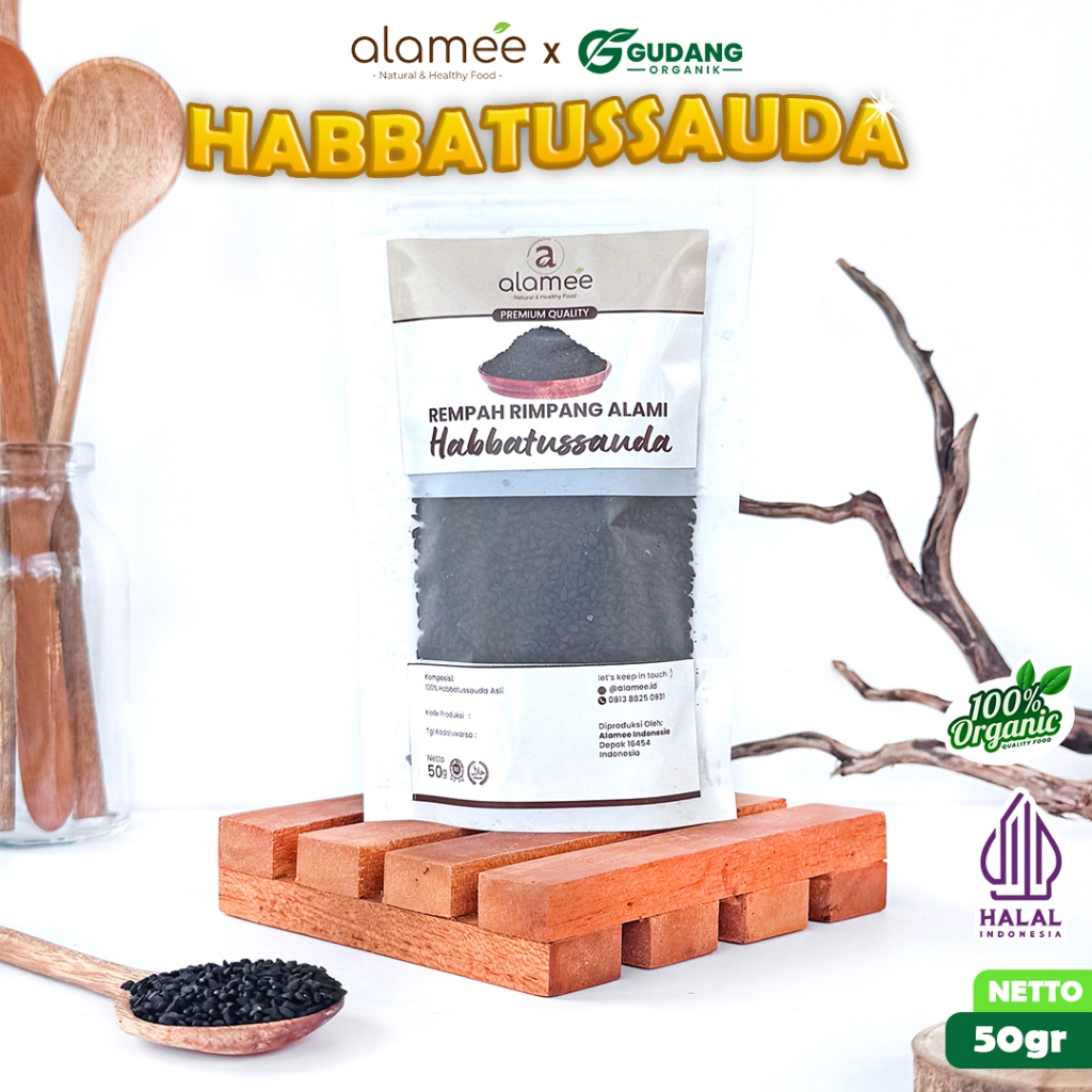 

ALAMEE Biji Habbatussauda Original Asli Jinten Hitam Biji Jintan Habatusauda 50 gram gudang organik