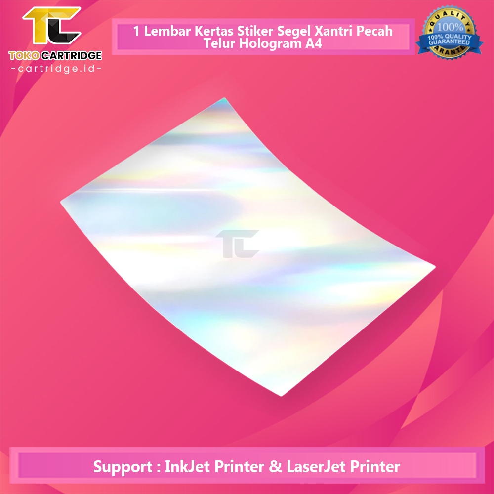 

Kertas Sticker Xantri Segel Hologram A4 Segel Bahan Pecah Telur Holographic Kertas Sticker Lembaran