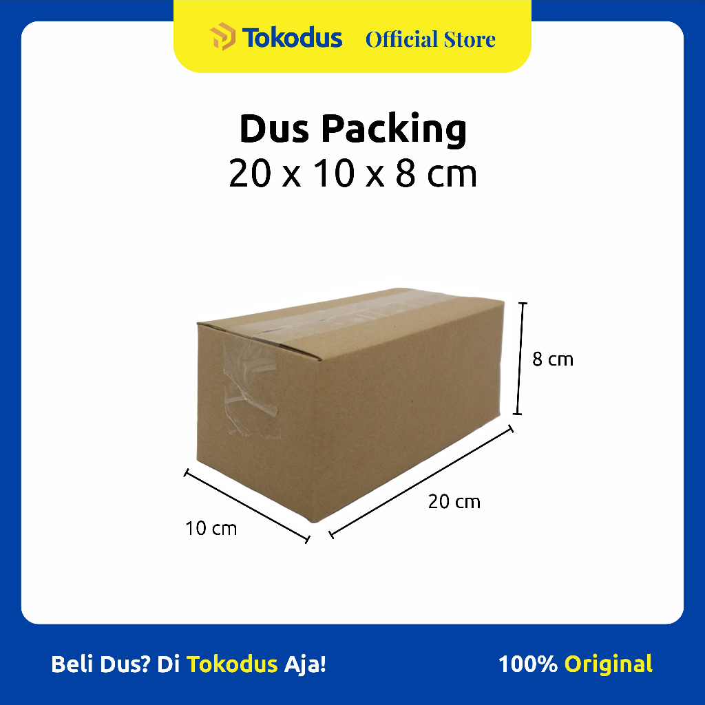 

Kardus Polos uk 20 x 10 x 8 cm | Kardus Packing | Kardus Murah | Dus Kemasan - Tokodus Katapang