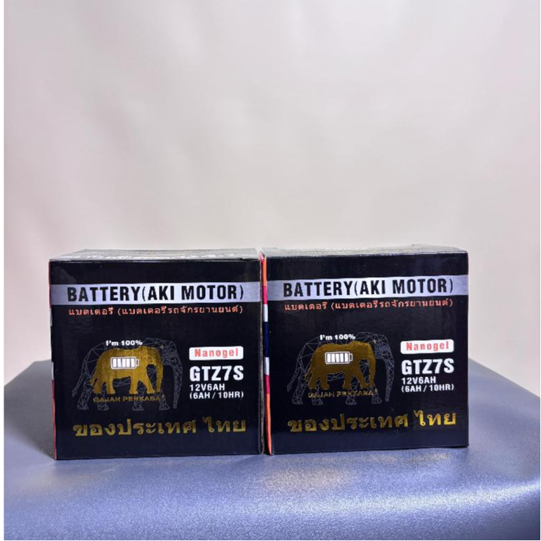 ACCU GAJAH GTZ7S ORI Aki Kering Motor 12V 6Ah Untuk Yamaha Vixion & R15 Honda CB150R Suzuki Satria F