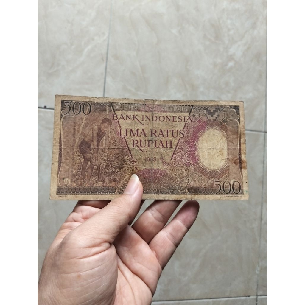 500 rupiah seri pekerja atau rp500 pekerja 1958