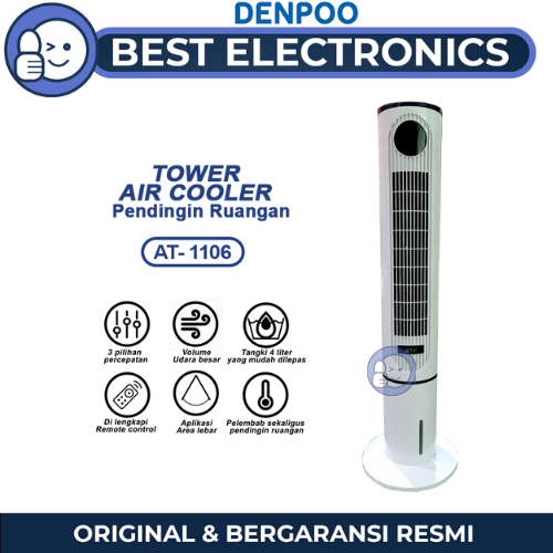 TOWER CAOOLING FAN DENPOO AT 1106 - Pendingin Ruangan Denpoo Tower Fan