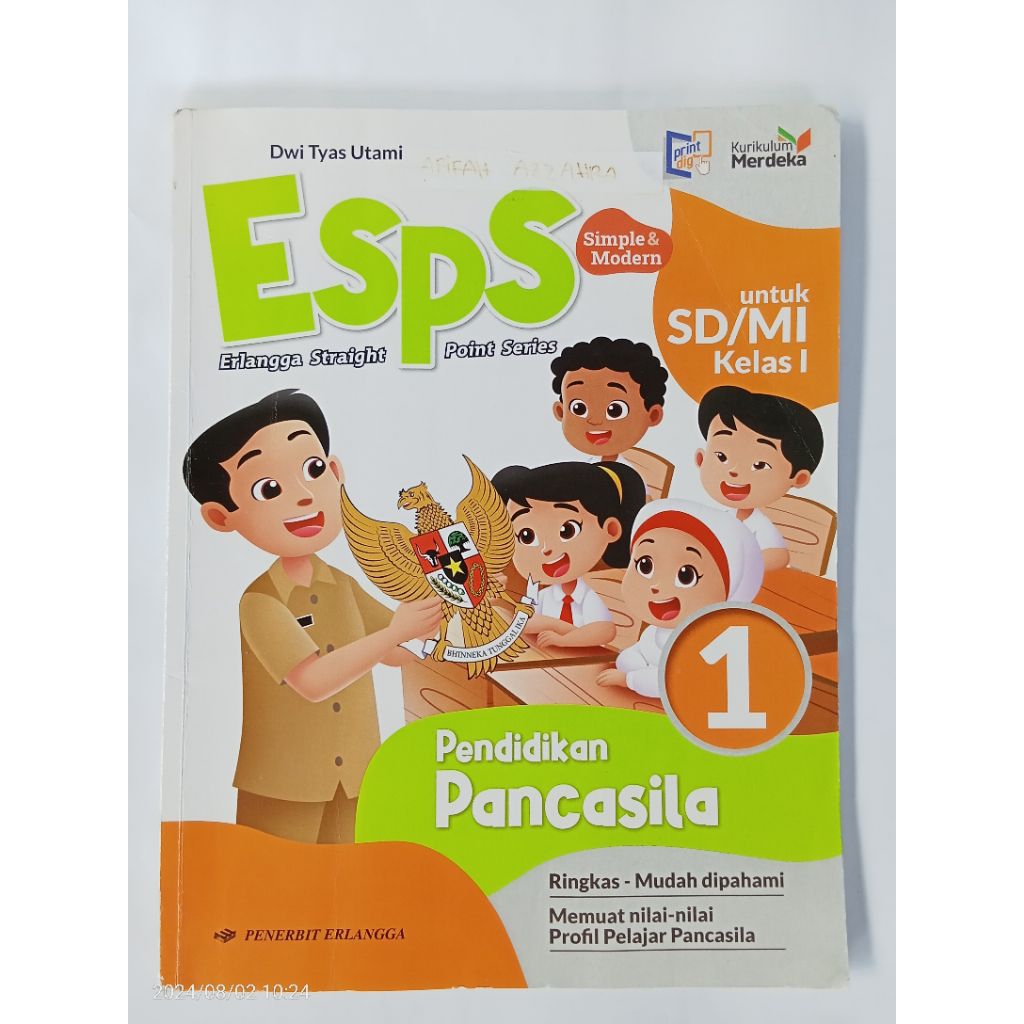 BUKU PAKET PAMCASILA KELAS 1 SD