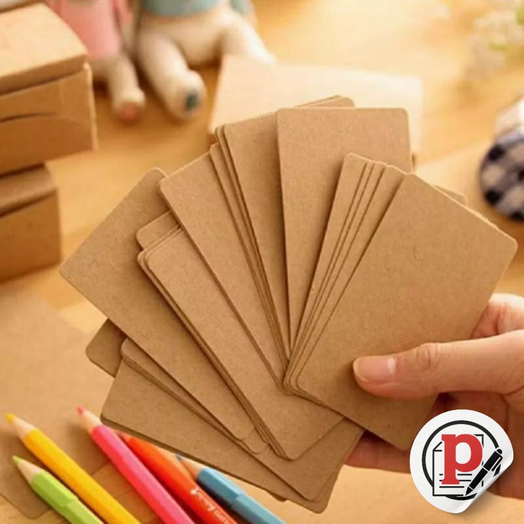 

BLANK CARD CRAFT PAPER / KARTU COKLAT KOSONG