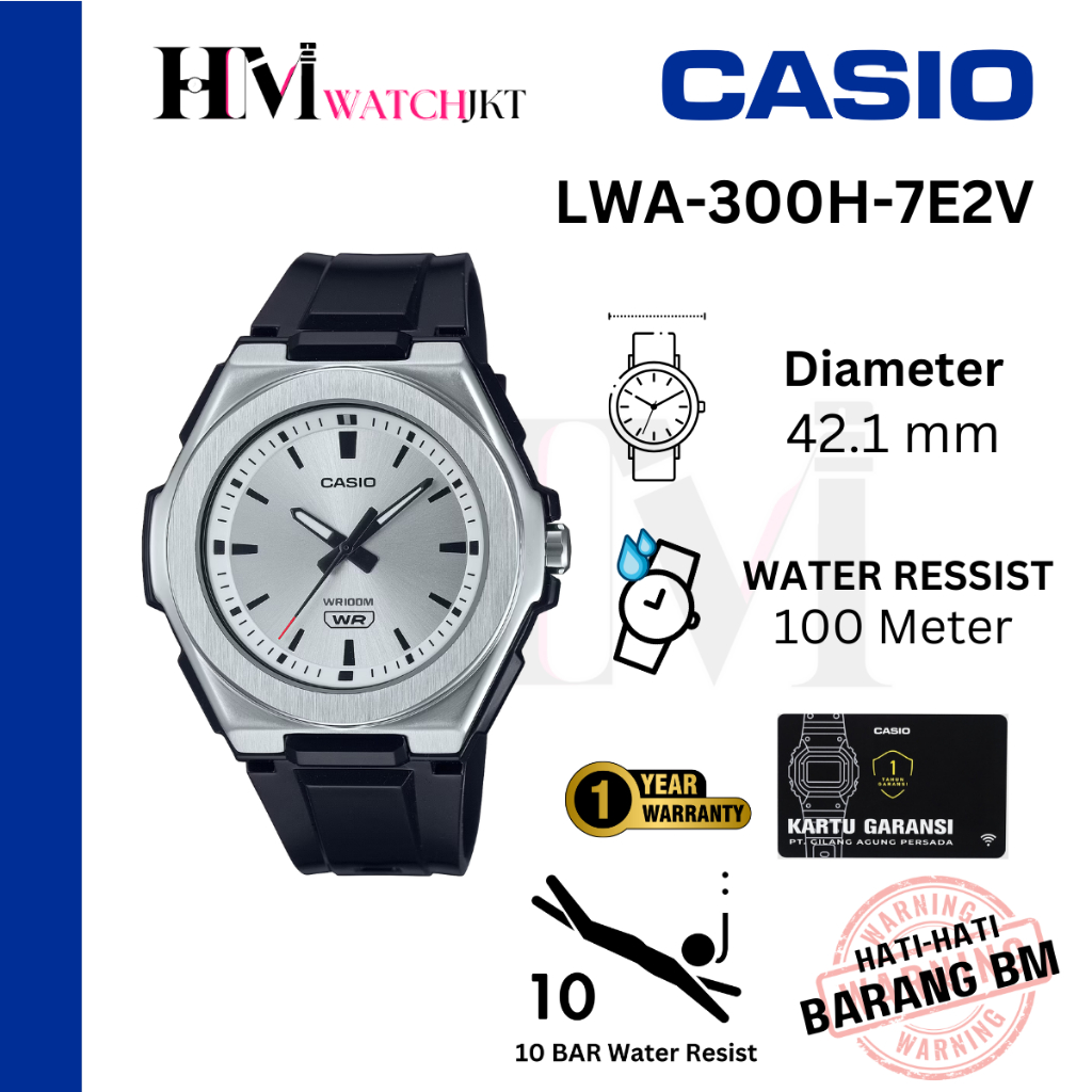 CASIO LWA-300H-7E2VDF Jam Tangan Wanita Original Analog Antiair LWA-300H-7E2V