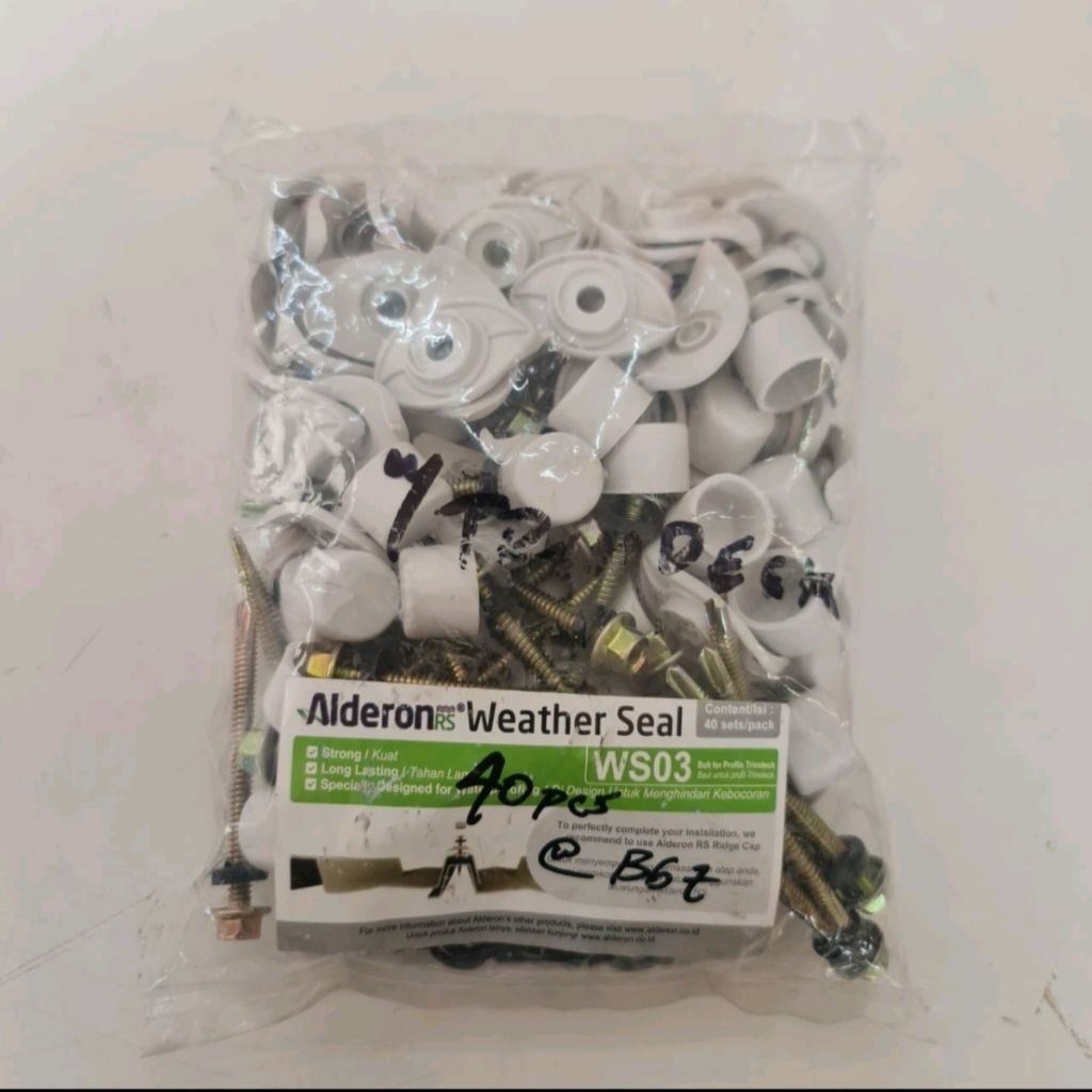 Sekrup roofing ALDERON RS,Solartuf/PVC gelombang Greca&Trimdeck 40pcs