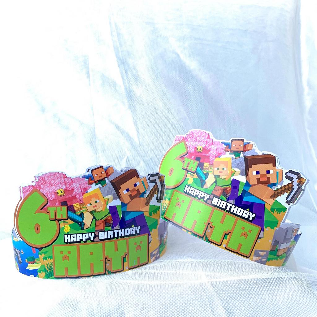 

Minecraft - Party Topi Ulang Tahun Anak / Hiasan Kepala Birthday Party